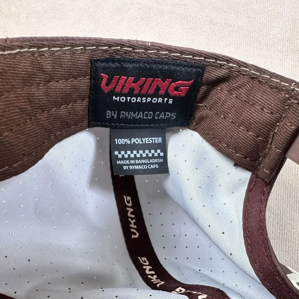 Vavia Easy Go Hat Viking Motorsports Brown Cream Rope Trucker Cap Snapback